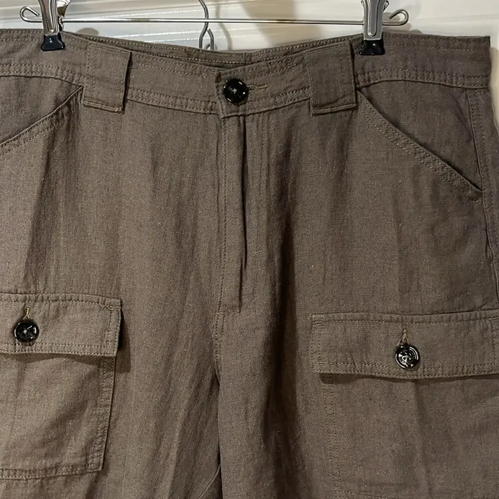 Tasso Elba Linen Cotton Blend Shorts Size 34
